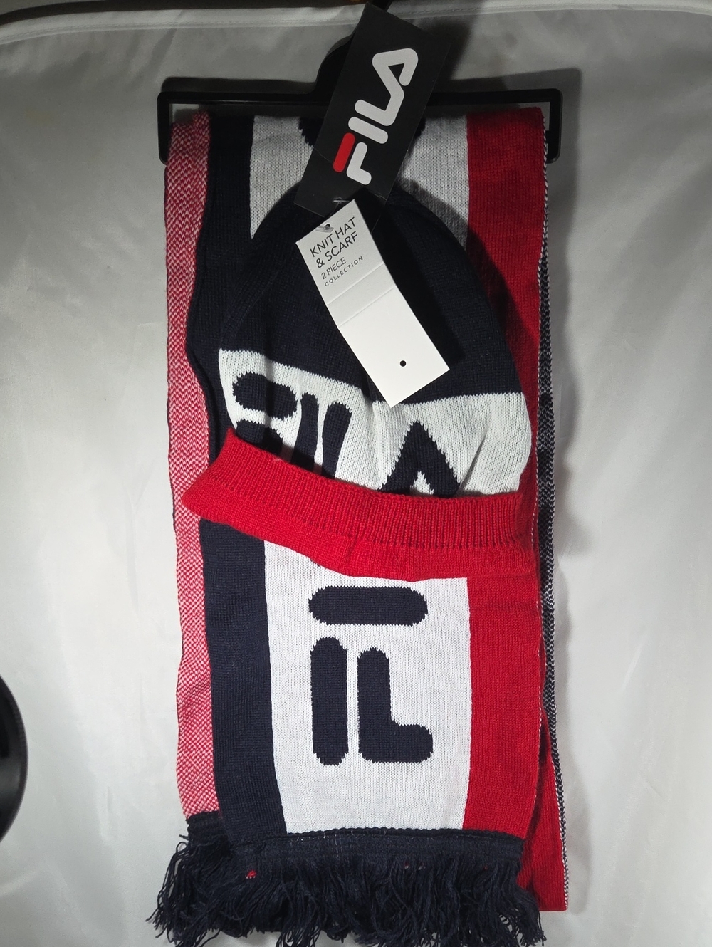 Fila Knit Hat & Scarf 2-Piece Winter Set